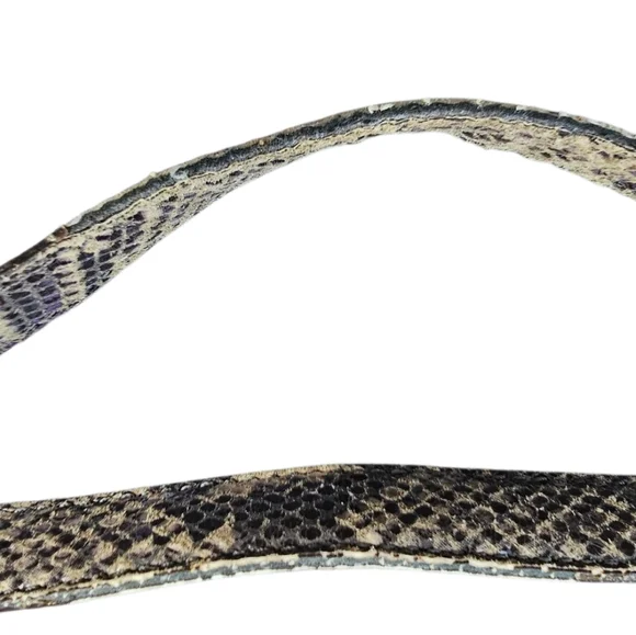 Kate Spade New York Snakeskin Print Shoulder Bag Chain Strap Neutral Python Look - Picture 7 of 16